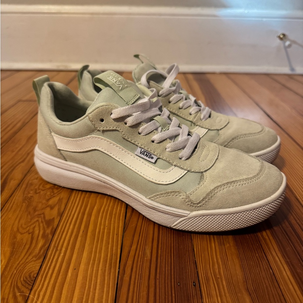 Vans UltraRange Light Green and White Sneakers